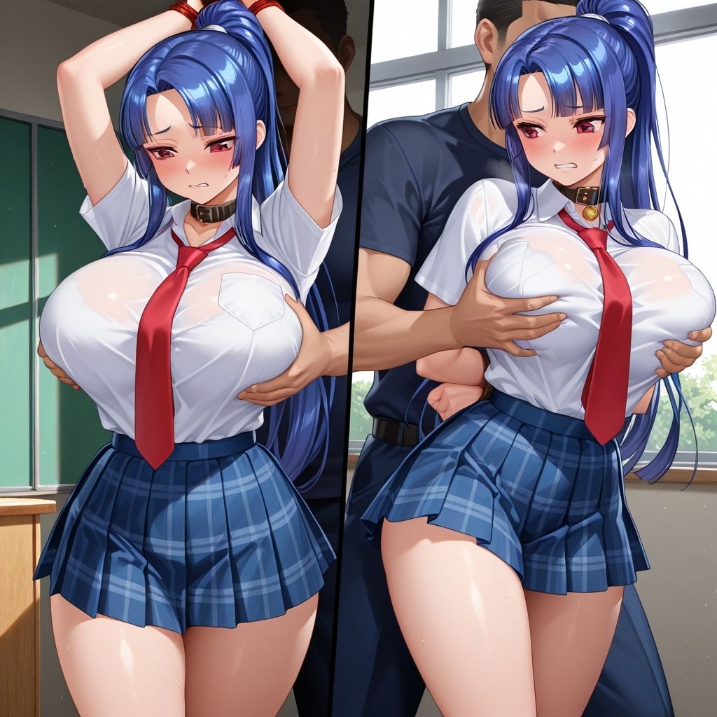 サンプル画像2:フェチコレVol.120 吊り上げ拘束されて背後からおっぱいを揉まれる八津紫（対魔忍）【枚数250枚】(満点星) [d_623968]