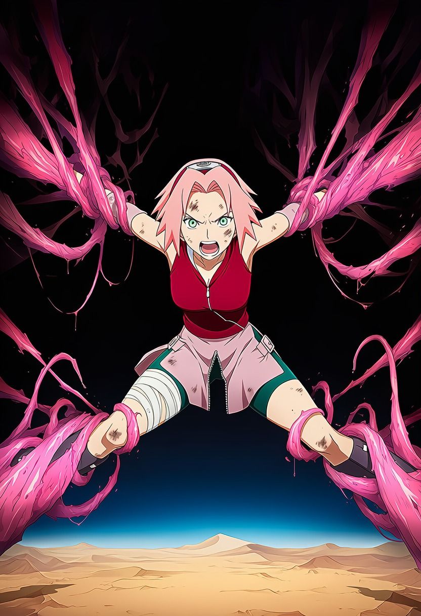 サンプル画像5:サクラ vs ぬるぬる触手 ［苗床編］(Nakki_触手・ヒロピン) [d_624148]