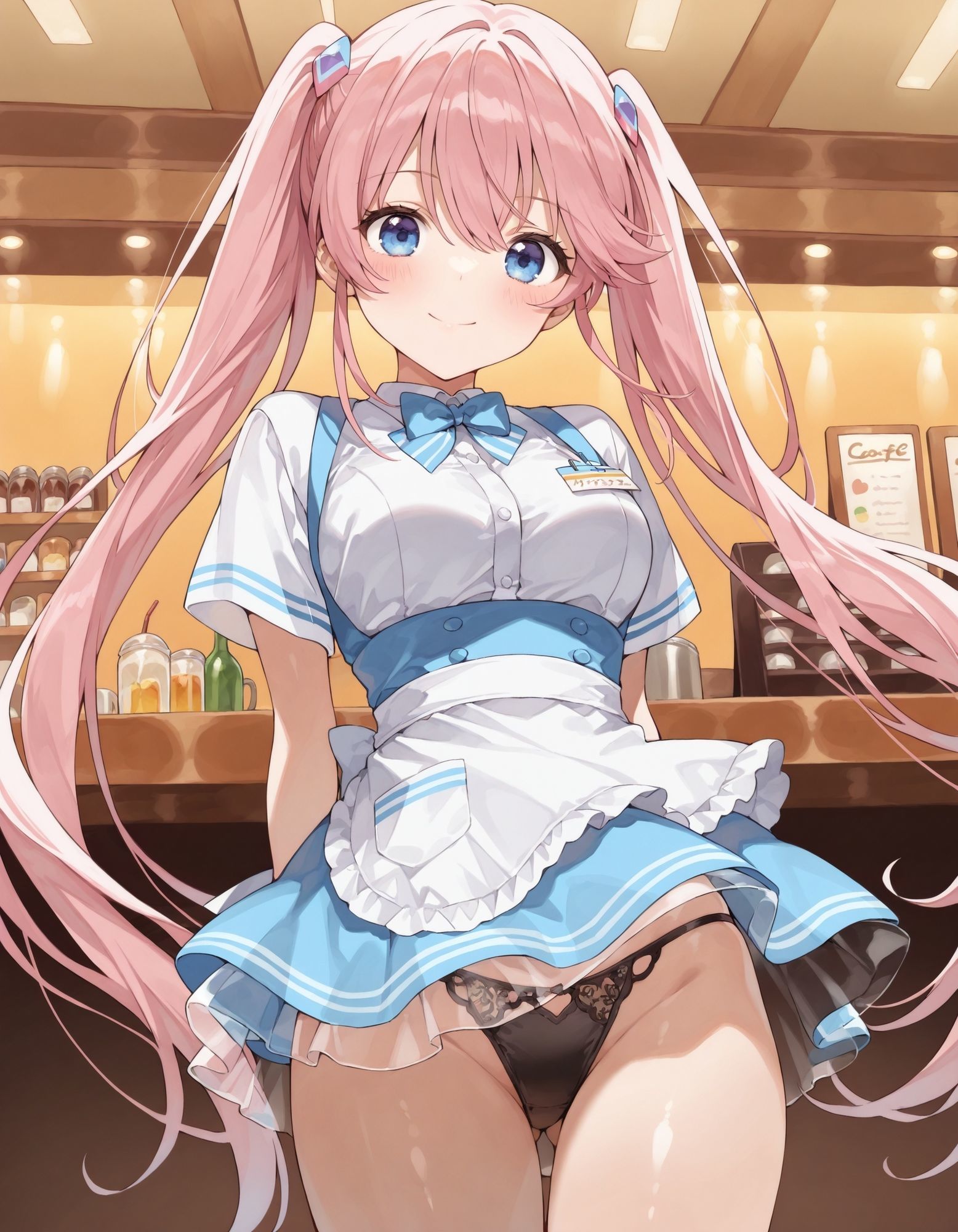 紫〇寺謳華のパンチラ〜ウェイトレス編〜 画像1