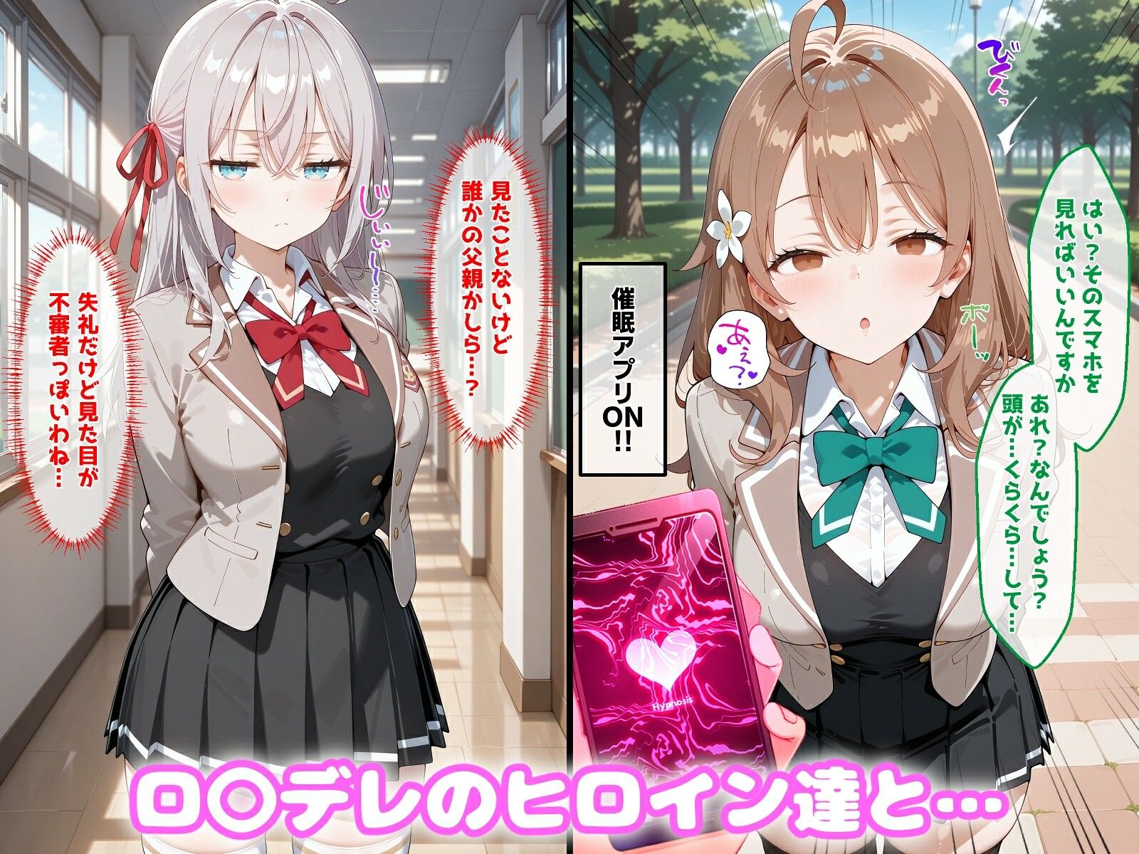 〇眠アプリで妊娠孕ませ ロ〇デレのヒロインたちと膣内射精えっちする話 画像1
