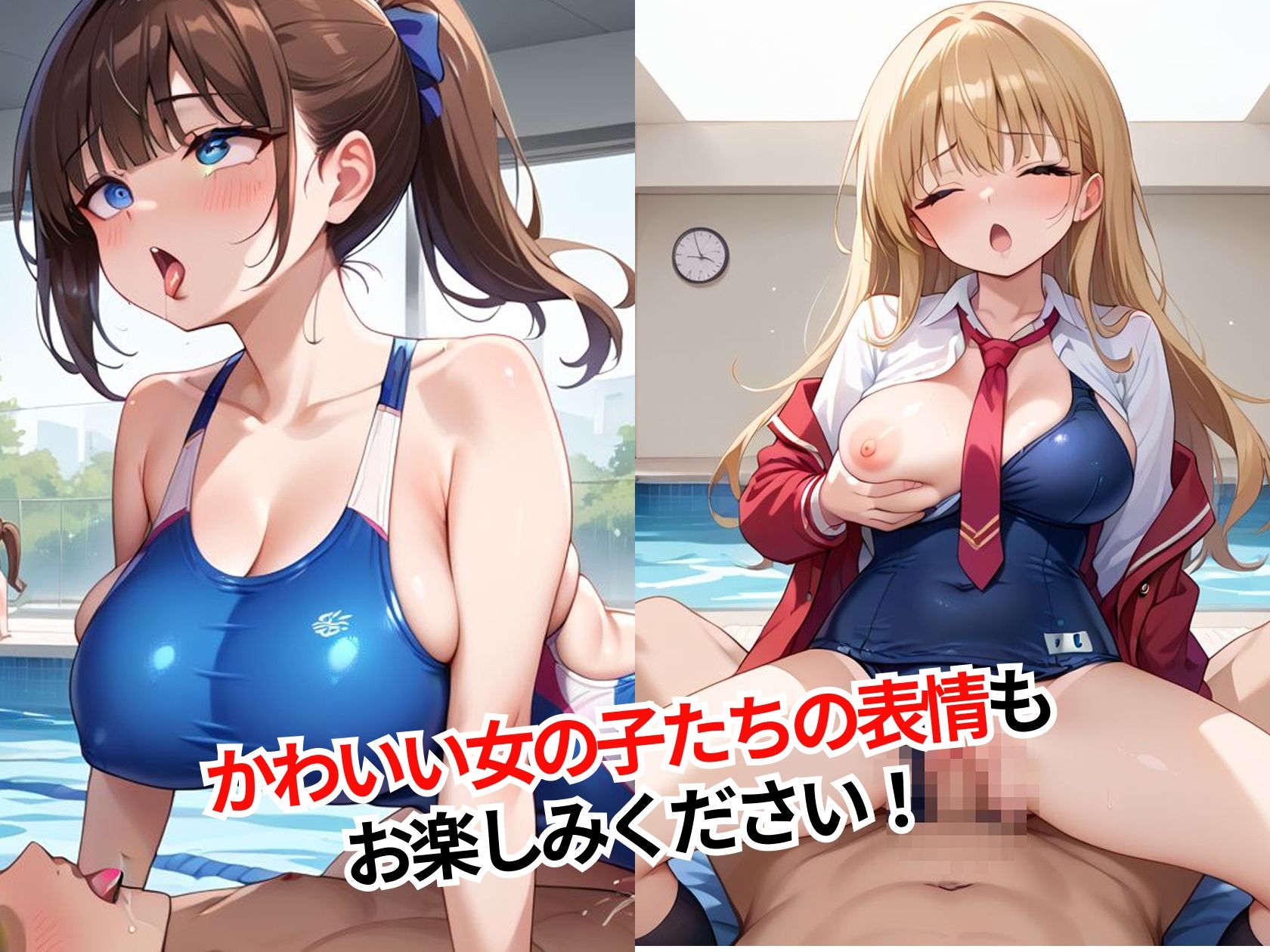 スク水&ビキニハーレム【つるぺた女子・巨乳女子詰め合わせ】 画像2