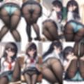 女子〇生の黒タイツパンチラ3【500枚】