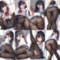 女子〇生の黒タイツパンチラ3【500枚】