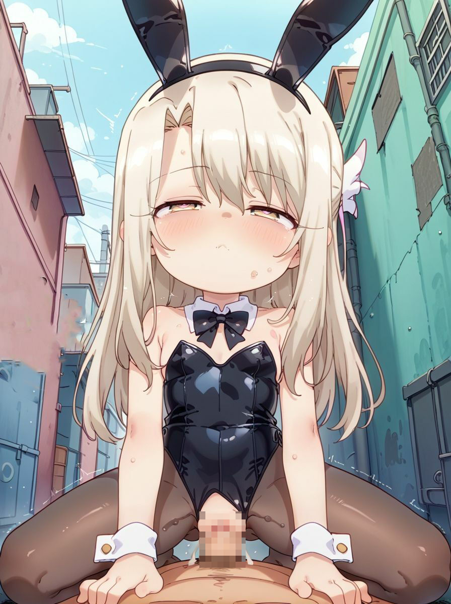メス◯キイリヤと路地裏でガチイキSEXするCG集-バニーガールver