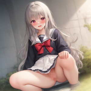 銀髪放尿娘ちゃん1〜500 画像9