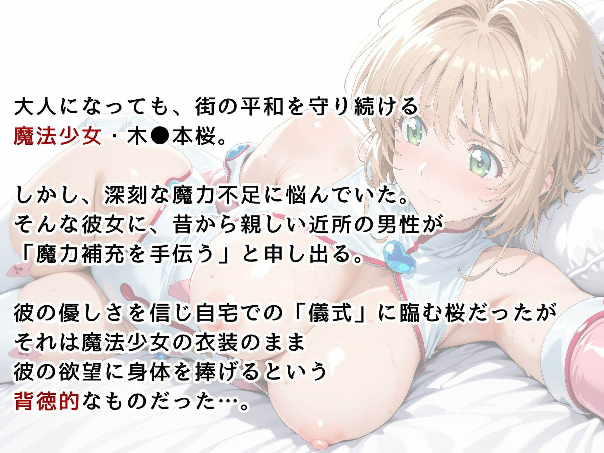 サンプル画像2:【カードキャ●ターさくら】 〜大人になった私の膣内に魔力チャージしてください〜(画像生成マン) [d_624669]