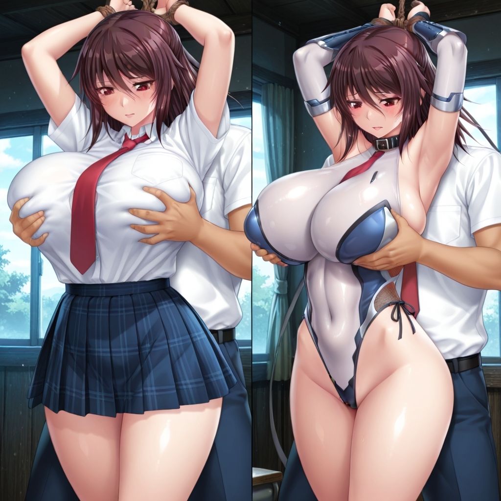 サンプル画像6:フェチコレVol.121 吊り上げ拘束されて背後からおっぱいを揉まれる対魔忍・水城不知火【枚数250枚】(満点星) [d_624765]