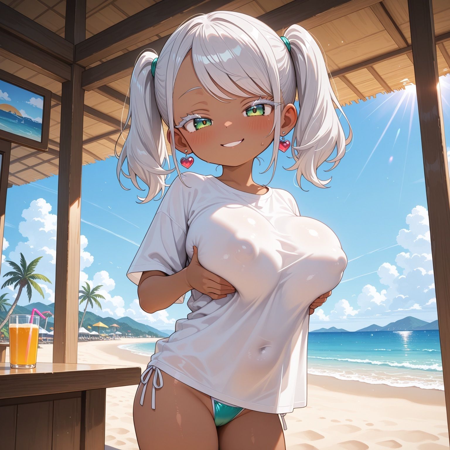 サンプル画像1:セフレちゃんとバカンス！(Nわーくす) [d_624771]