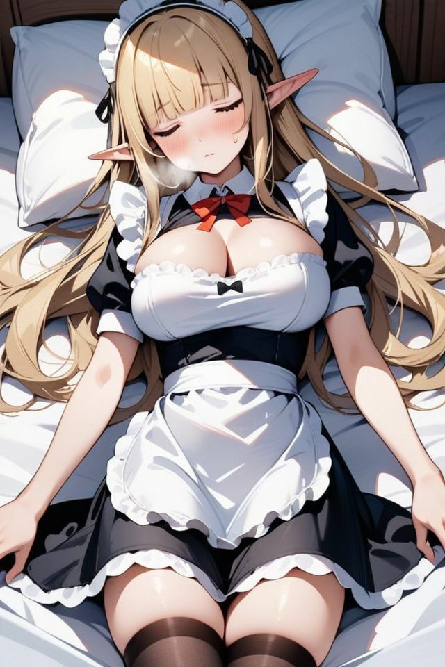 サンプル画像1:異世界ご奉仕学園_メイドエルフの夜●い実習(AI幻想庭園) [d_624901]