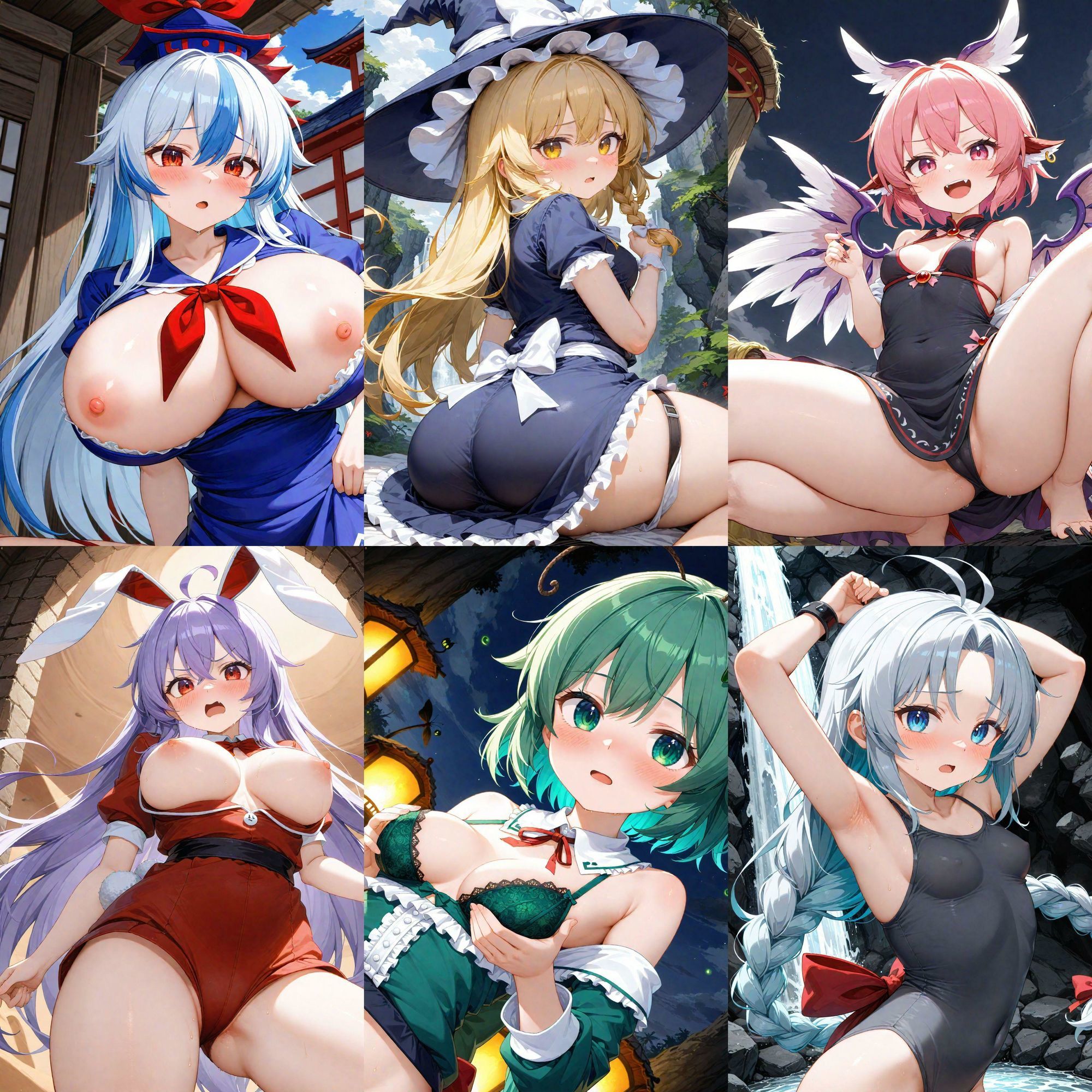 サンプル画像1:ノーモザイク！東方永夜抄キャラの誘惑2(NOTモザイク製作所) [d_625099]