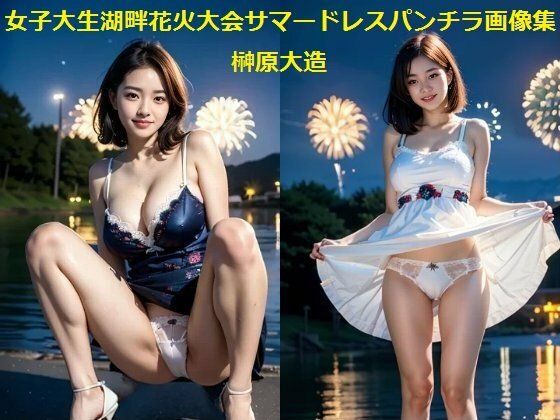 女子大生湖畔花火大会サマードレスパンチラ画像集