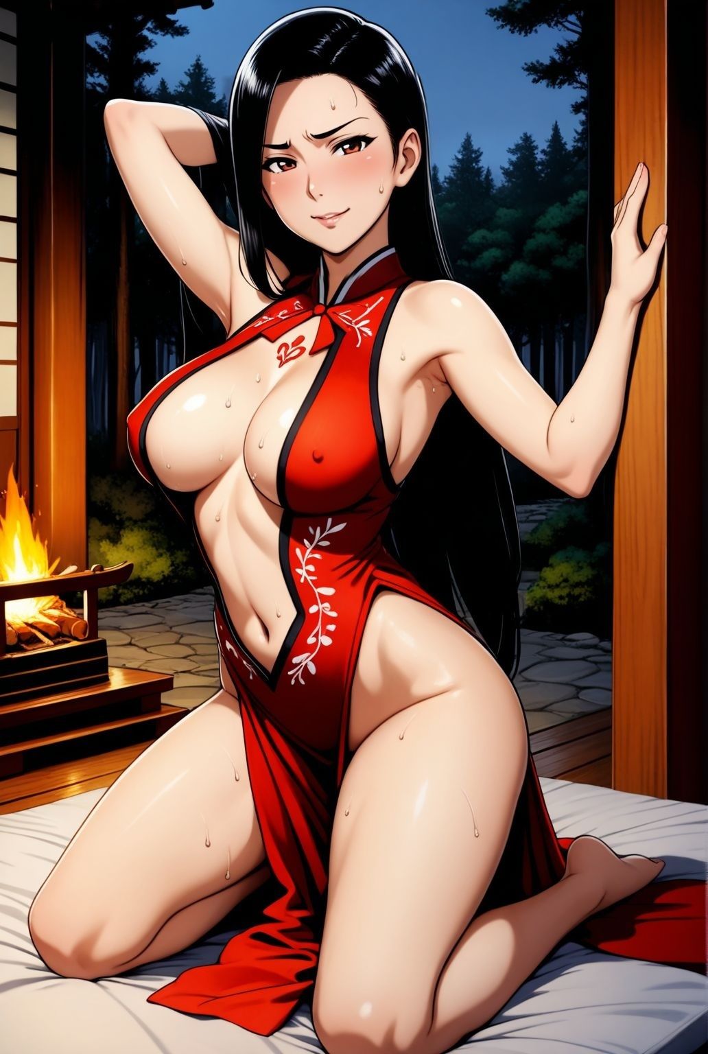 人妻巫女、夜の社で秘めごとを舞う 画像10