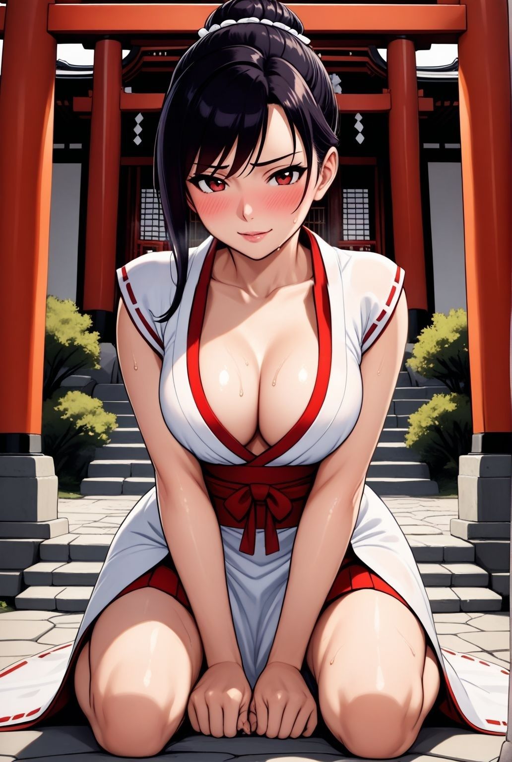 サンプル画像2:社に濡れる人妻巫女の色香(快楽熟女人妻クラブ) [d_625352]