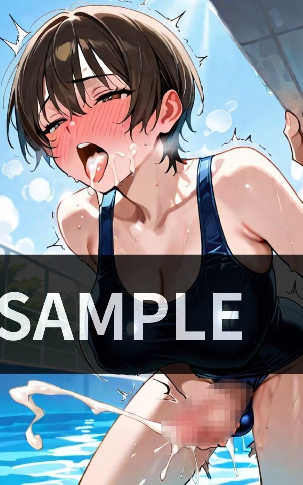 汁、汁、汁 男の娘が プールで乱交 始めました 画像1