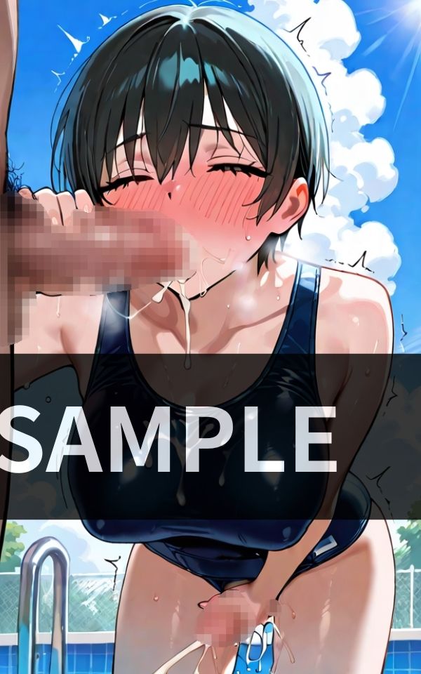 汁、汁、汁 男の娘が プールで乱交 始めました 画像2