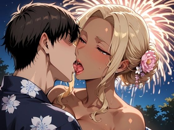 サンプル画像2:爆乳ギャル人妻さんと花火デートで屋外セックスする話(ママコチャ) [d_625464]