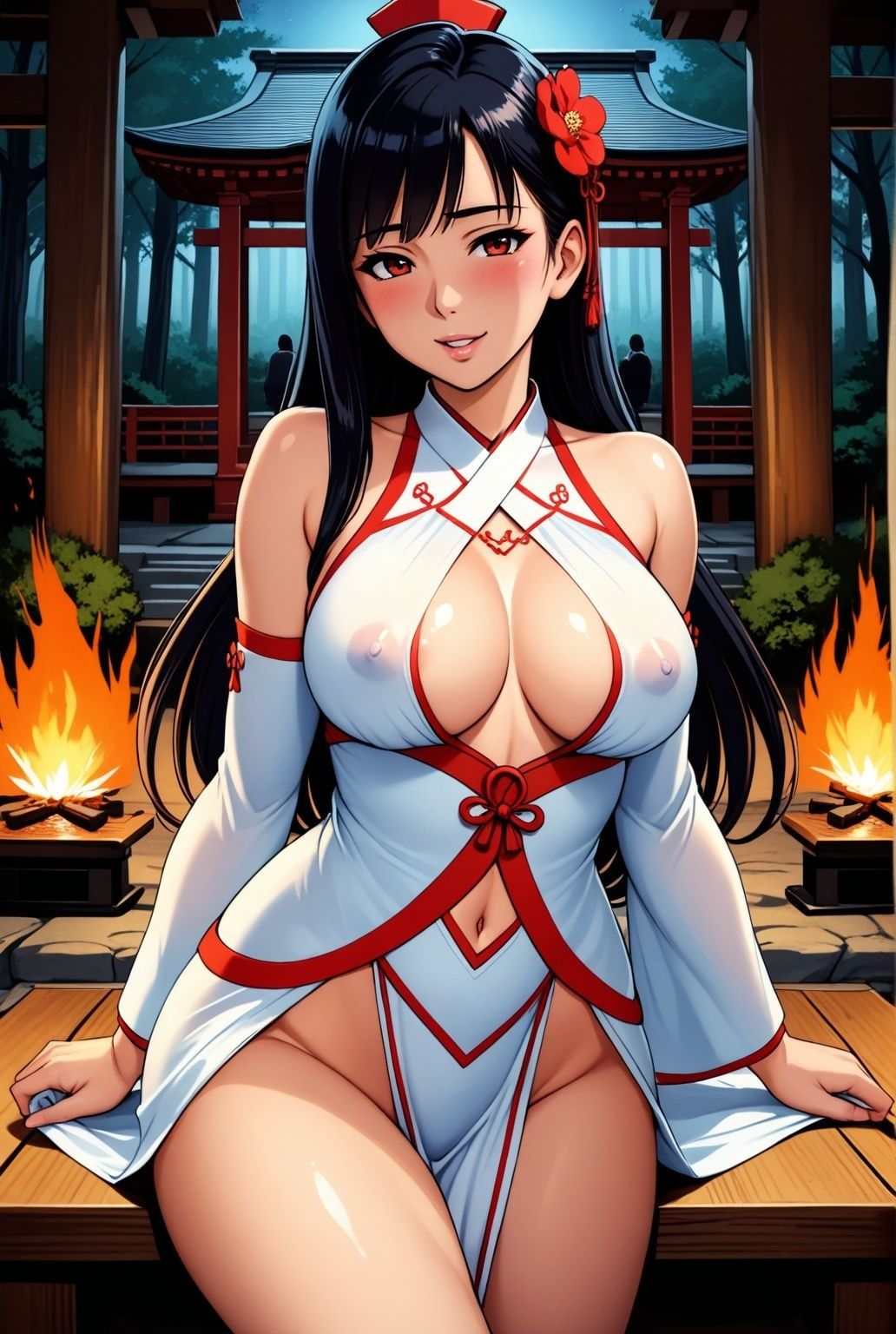 サンプル画像2:黒髪みこの淫ら舞  社で誘う人妻巫女の欲情(快楽熟女人妻クラブ) [d_625526]