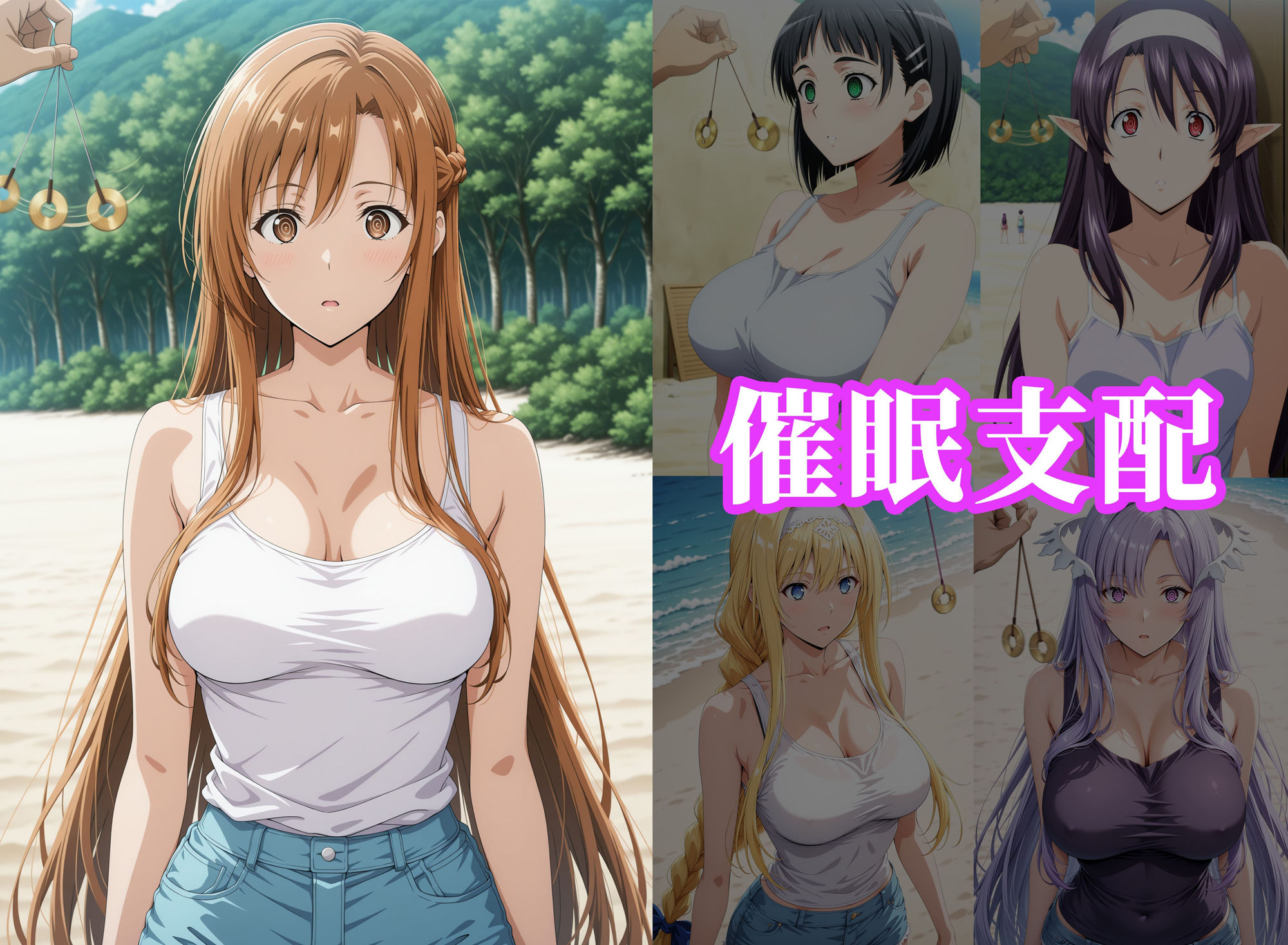 サンプル画像1:催●ビーチ 〜ソードアート●ンライン編〜(アニメ一本背負) [d_625592]