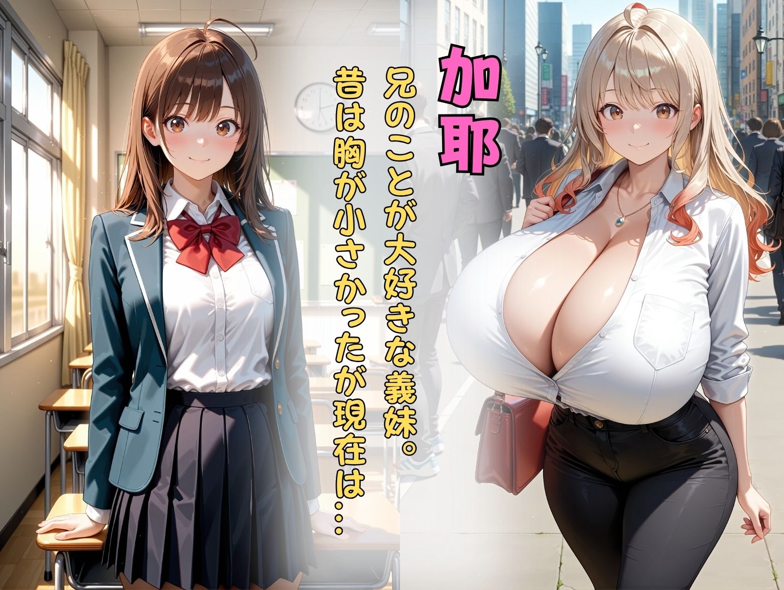 貧乳が悩みだった義妹が立派な爆乳に実った件について （株）zou乳業 エロ画像2