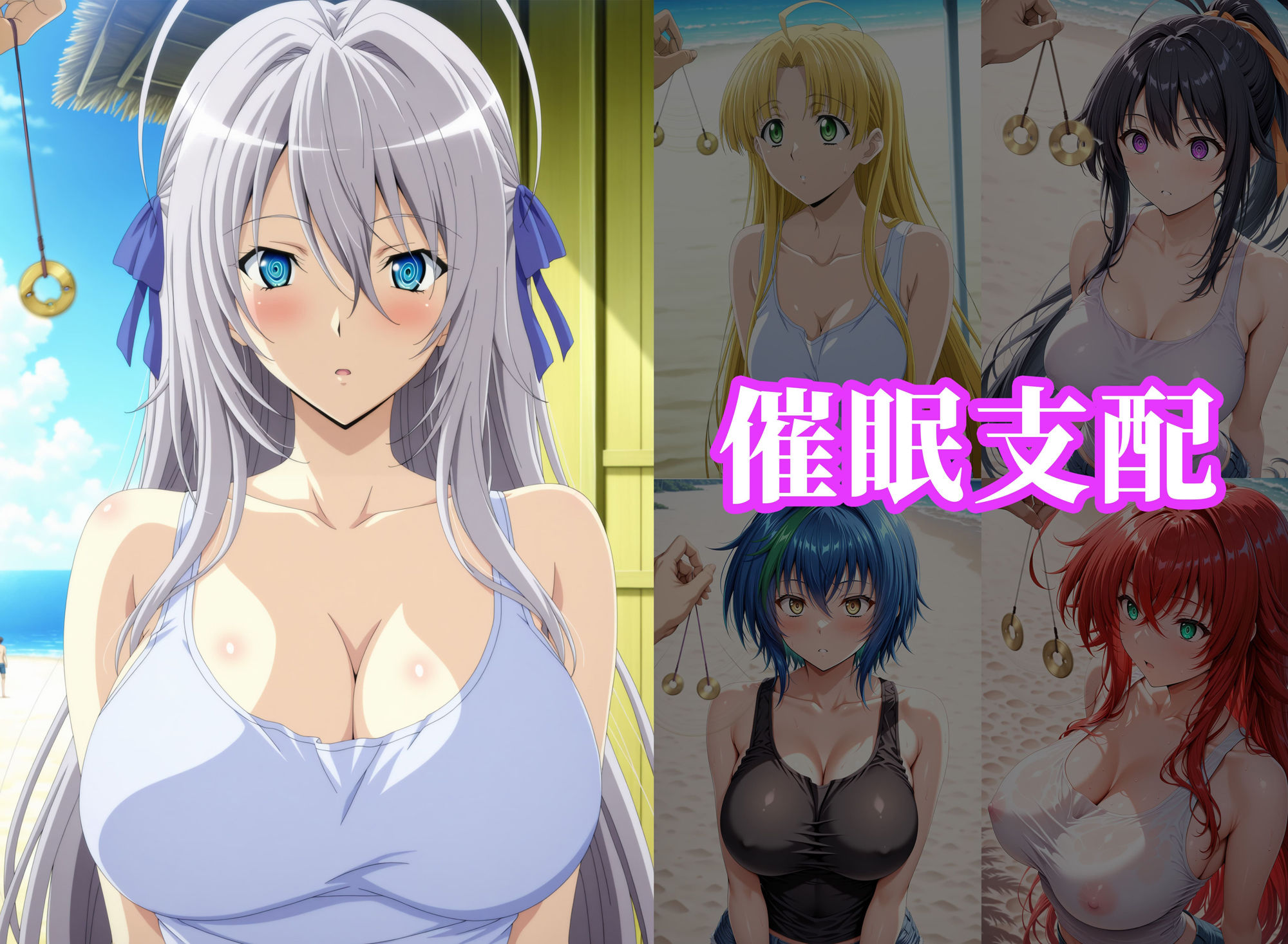 サンプル画像1:催●ビーチ 〜ハイ●クールDD編〜(アニメ一本背負) [d_625680]