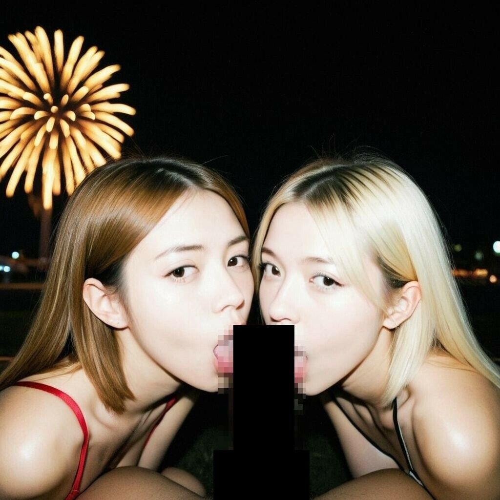 ビーチでWフェラ 画像5