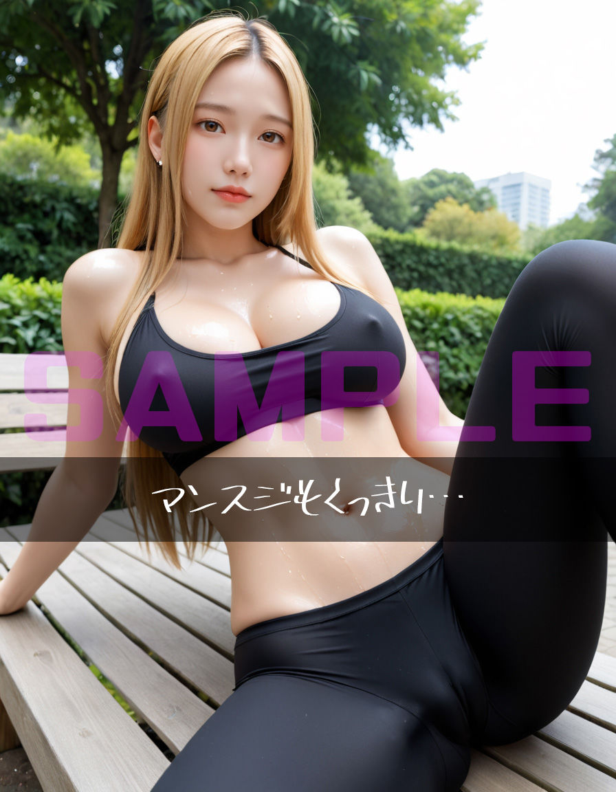 サンプル画像4:【たっぷり500枚】ギャルまみれ〜露出ギャルたちと汗だく野外トレーニング〜(えーあいぎゃる) [d_625701]