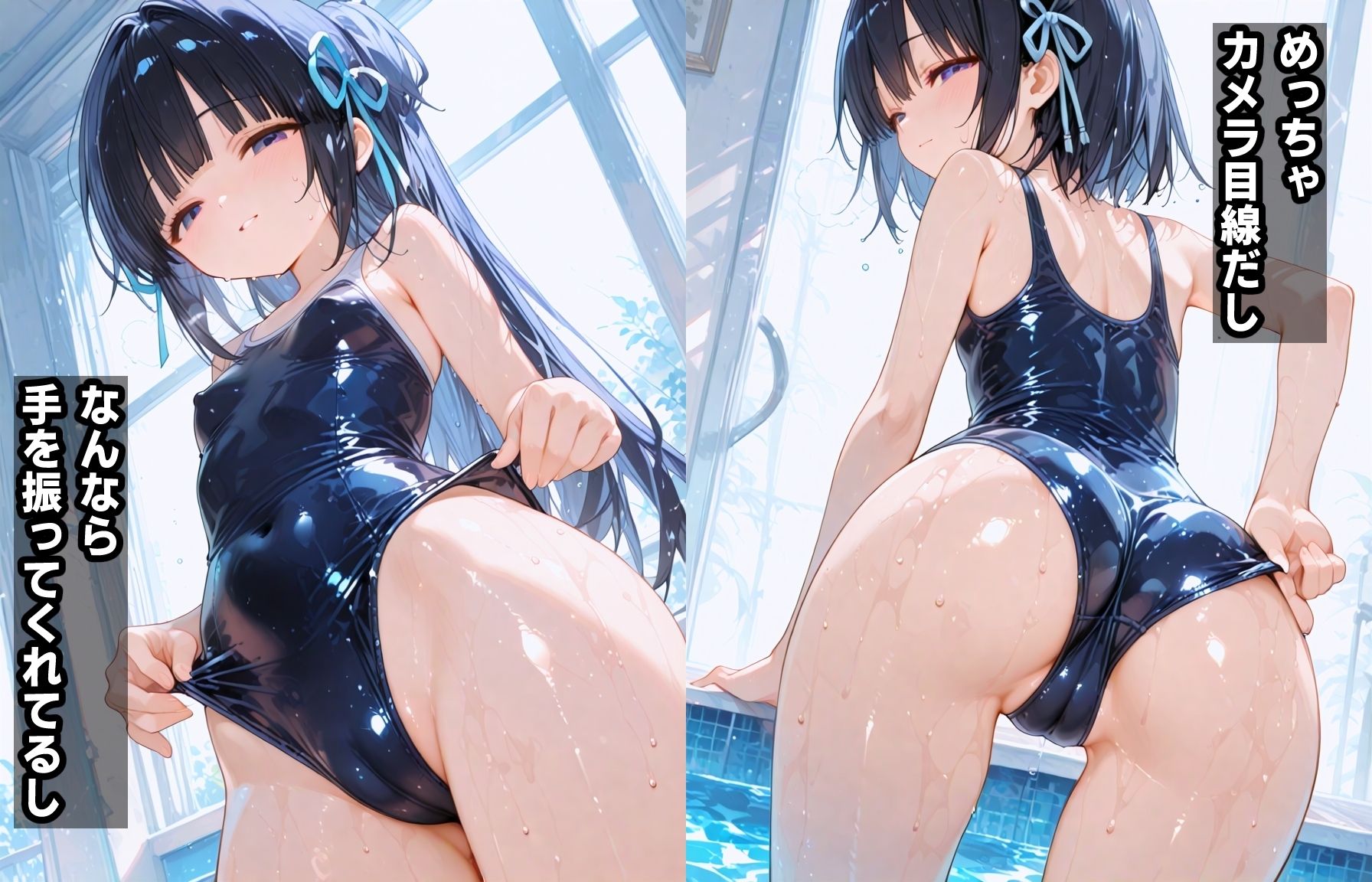 どう考えても隠しカメラに気づいてるメス〇キ達に、養豚場の豚を見るような目で見られるAICG集_4