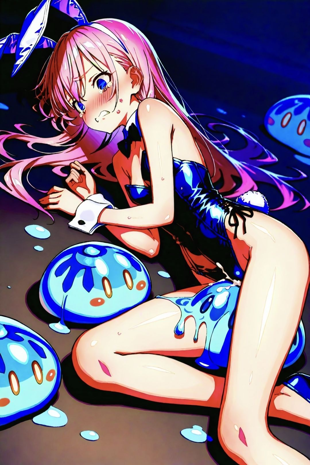 ピンク髪美少女とコスプレH.BLACKver 画像9