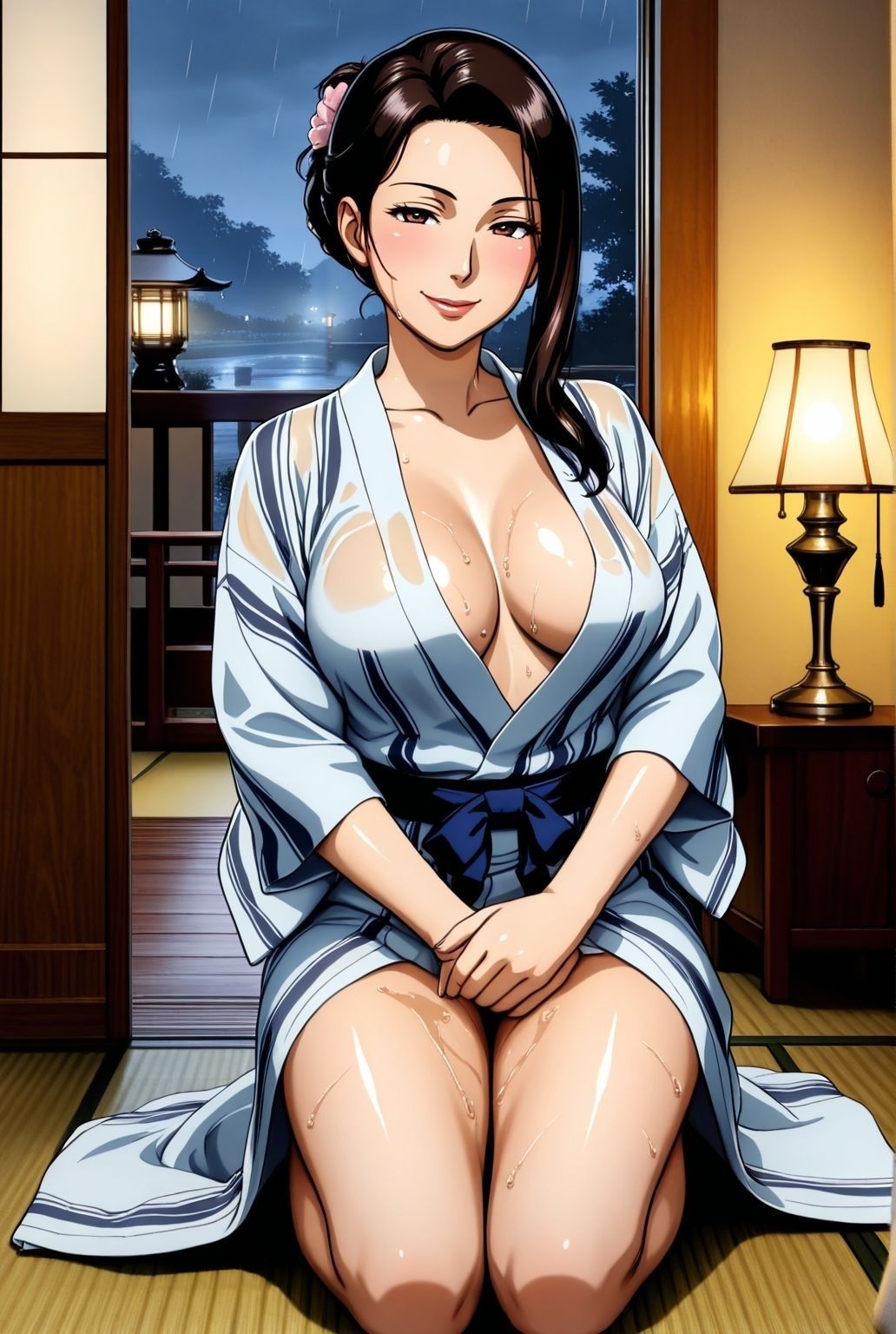 サンプル画像1:灯りに揺れる蜜 義母と二人、旅館の夜(快楽熟女人妻クラブ) [d_625970]