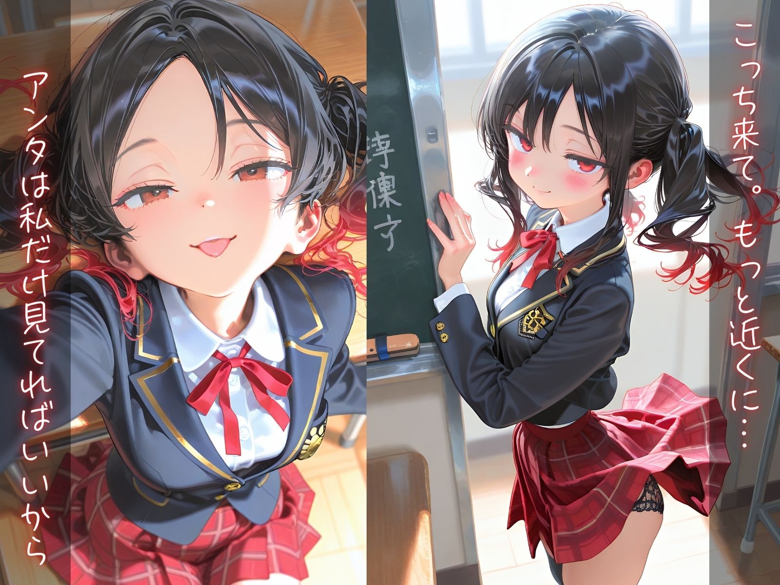 サンプル画像1:制服の君を独り占め ツンデレツインテ女子校生と放課後いちゃらぶえっち(制服とエプロン) [d_626028]