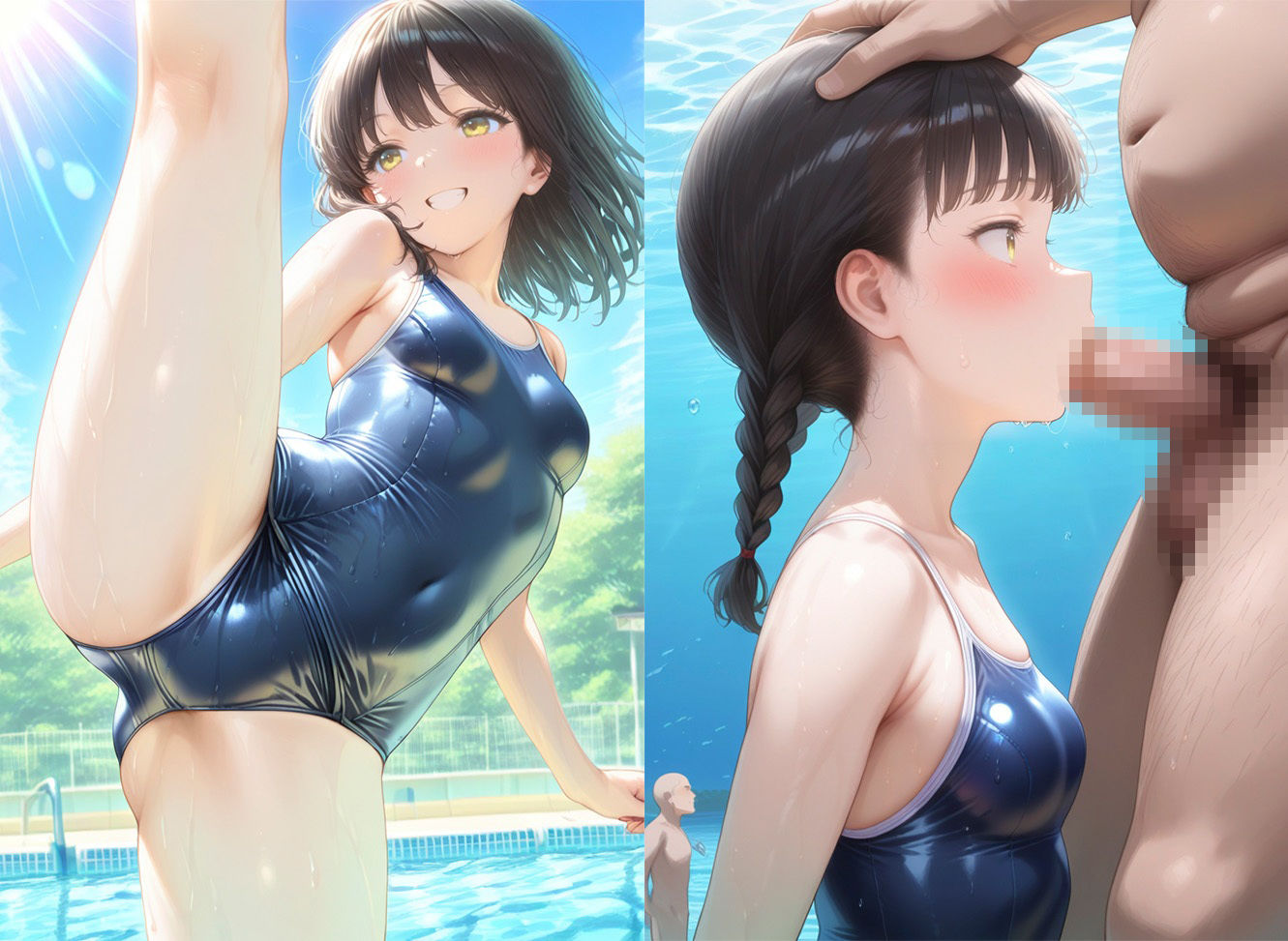 スク水 ちっぱい少女キモおじとエッチな時間 438枚 画像7