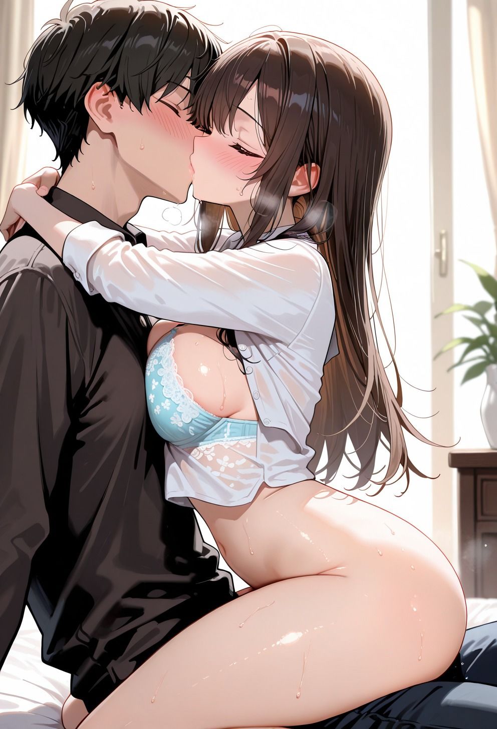 教育実習中に教え子の巨乳女子校生の誘惑に抗えず、イケナイ関係中出しSEX 画像7