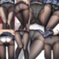 女子〇生の近距離黒タイツパンチラ【500枚】