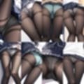女子〇生の近距離黒タイツパンチラ【500枚】