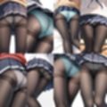 女子〇生の近距離黒タイツパンチラ【500枚】