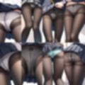 女子〇生の近距離黒タイツパンチラ【500枚】