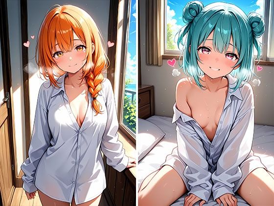 サンプル画像2:お泊り美女と彼シャツえっちしちゃうお話(となりのコは無防備) [d_626448]