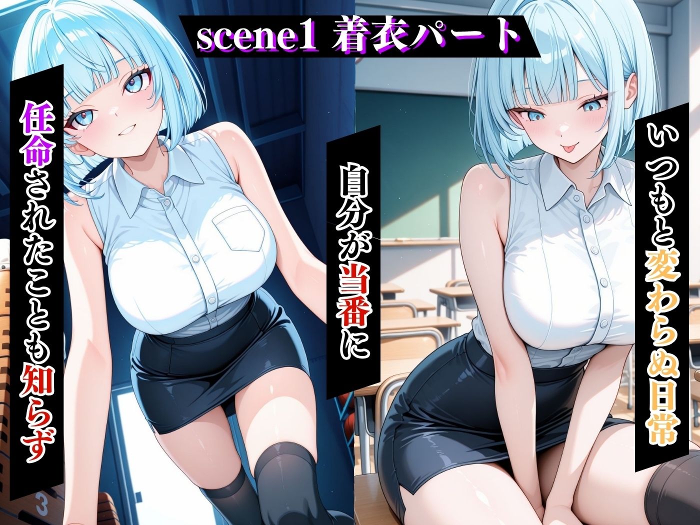 サンプル画像4:今日の性直担当は君達だ〜教育実習生×ギャル〜(トッポギ) [d_626742]