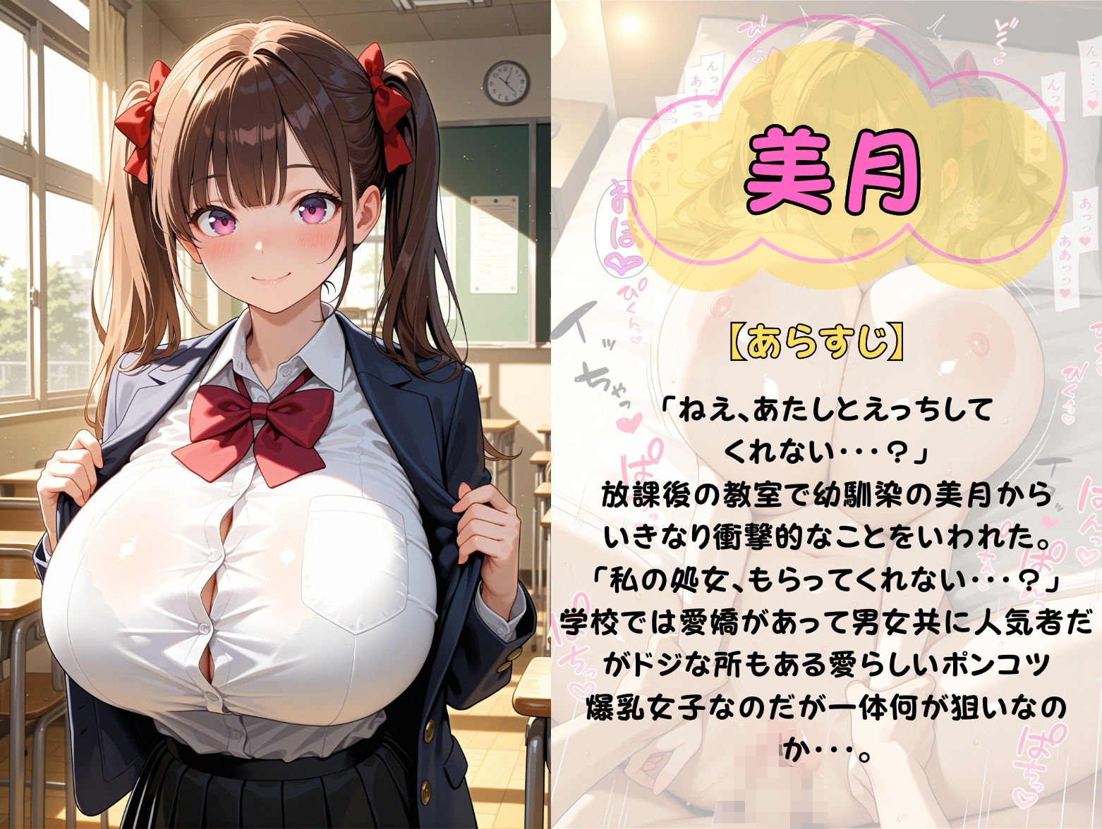 サンプル画像1:ロリ爆乳ポンコツ幼馴染は濃厚セックスでメス堕ちしてみたい(（株）zou乳業) [d_626784]