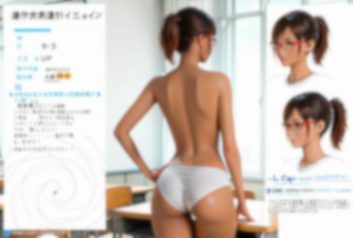 黒〇〇の縞パン〇姦。学校編(教室) 画像3