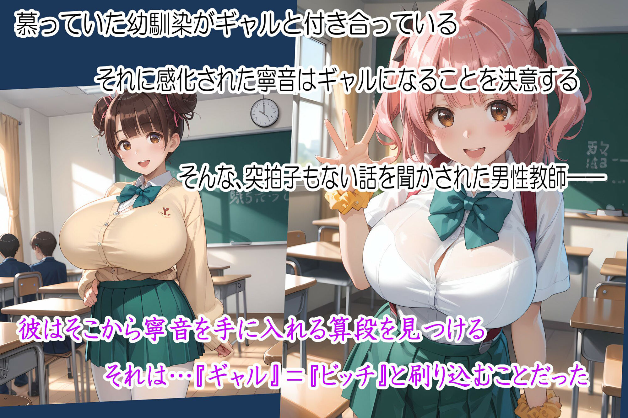 サンプル画像1:はじめてのビッチギャル【藤〇木寧音・篭絡調教ルート】(るんぽす) [d_626985]