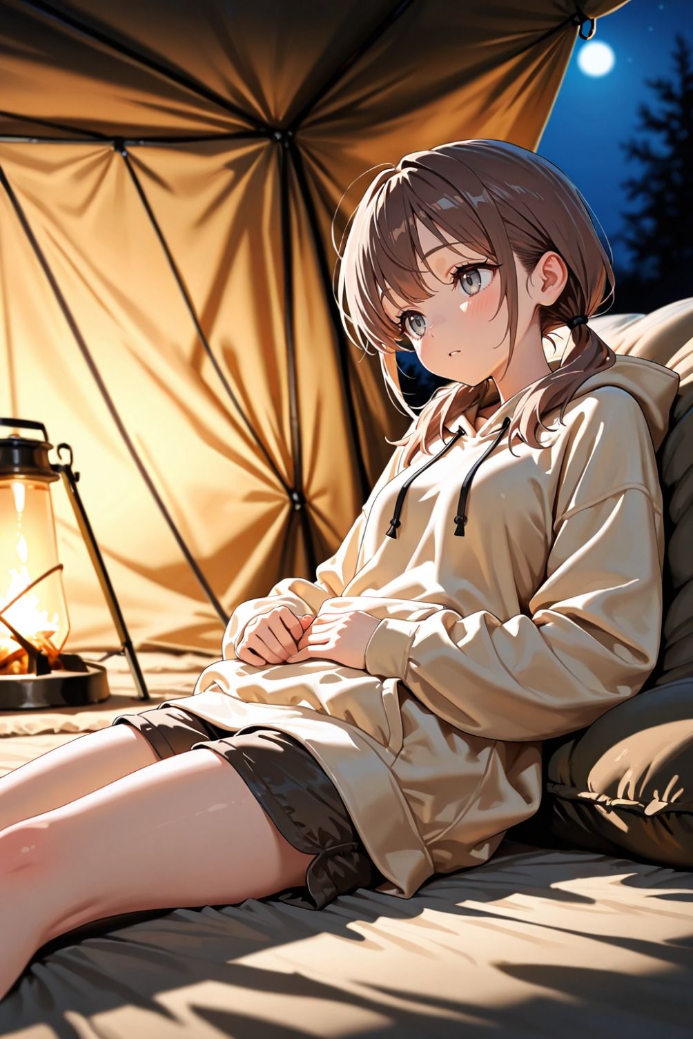 サンプル画像2:ソロキャンプは危険がいっぱい(欲望の花園) [d_627053]