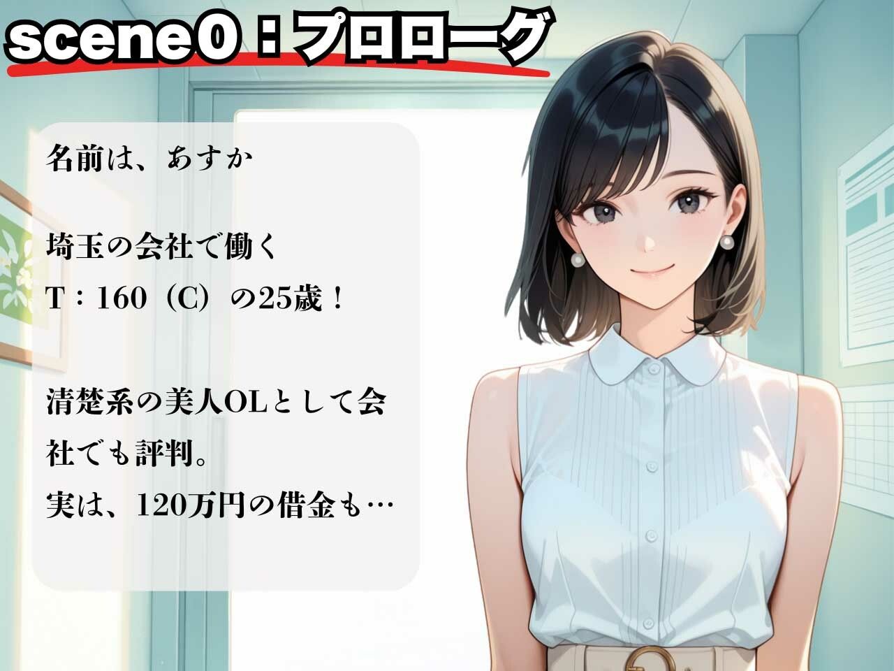 サンプル画像2:借金女子！25歳の清楚系美女が返済できず、彼氏専用ま〇こが陥落！(制服物語) [d_627060]