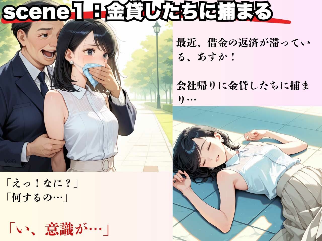 サンプル画像3:借金女子！25歳の清楚系美女が返済できず、彼氏専用ま〇こが陥落！(制服物語) [d_627060]