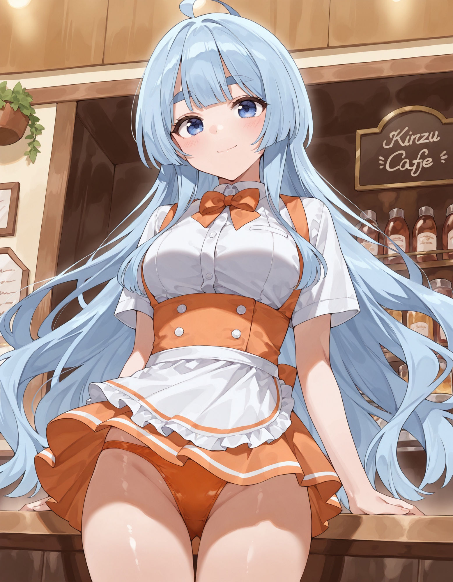 紫〇寺清葉のパンチラ〜ウェイトレス編〜 画像1