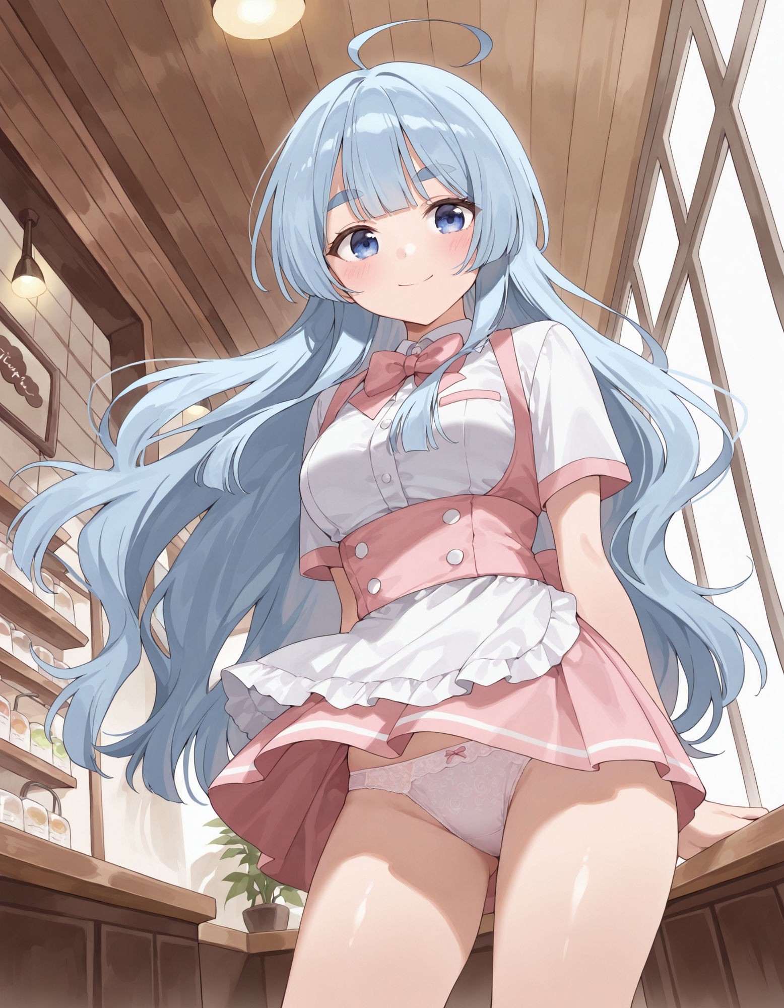 紫〇寺清葉のパンチラ〜ウェイトレス編〜 画像3