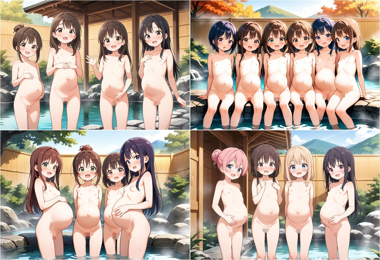 ロリ妊婦温泉 サンプル画像 6