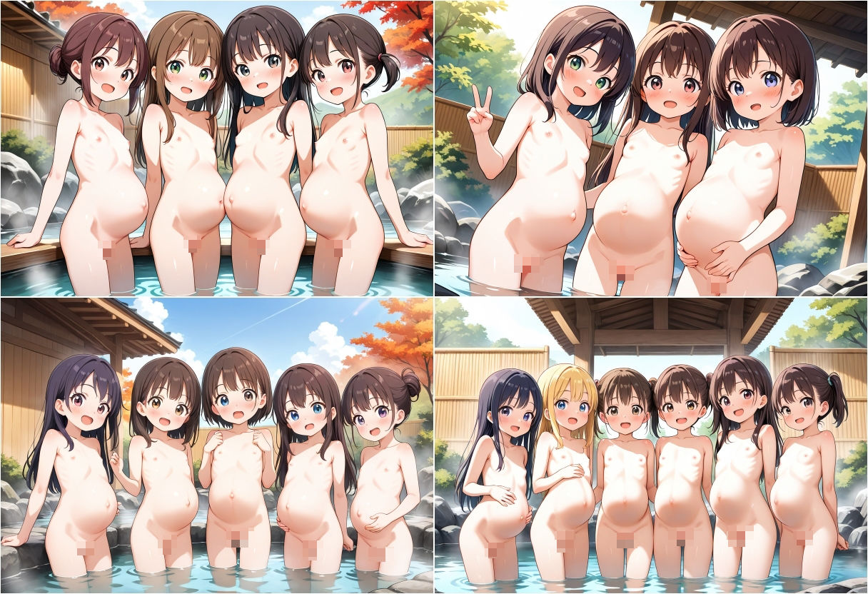 ロリ妊婦温泉 サンプル画像 8