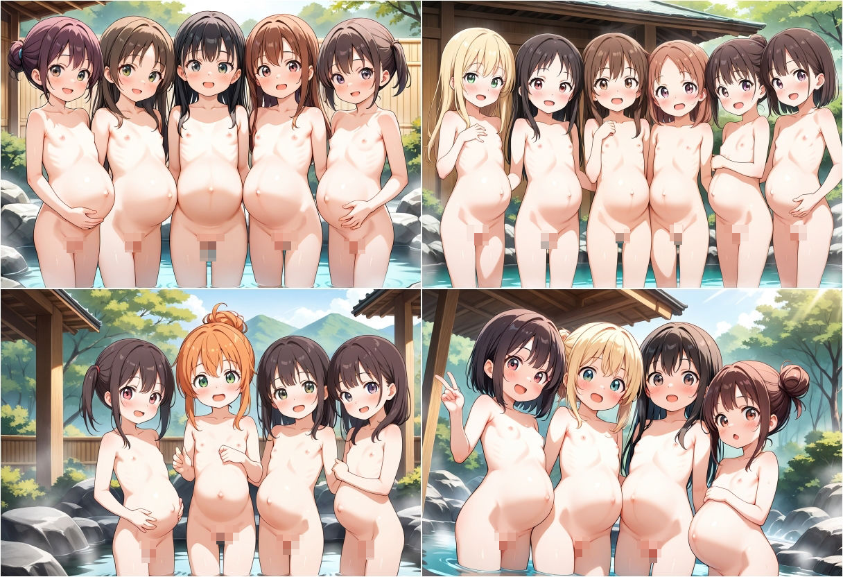 ロリ妊婦温泉 サンプル画像 9