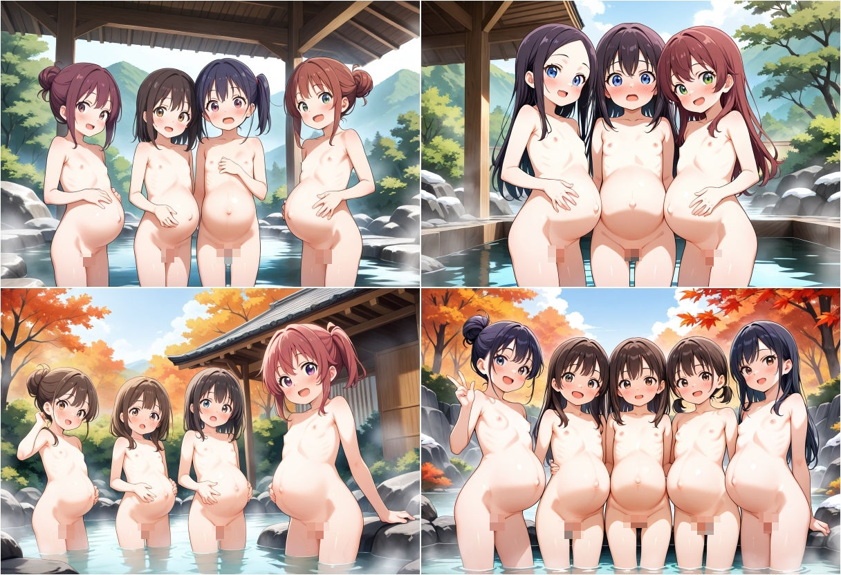 ロリ妊婦温泉 サンプル画像 10